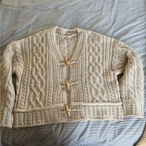 Pull&Bear Cream Knit Sweater